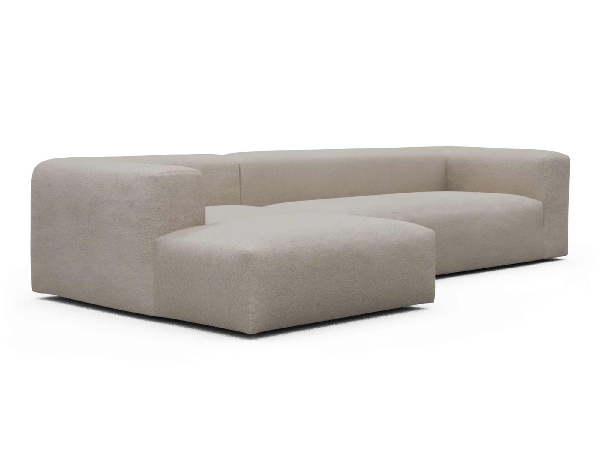 Skandi Home Ecksofa Fred Chaiselongue links mit 2,5-Sitzer Aivi-Lace-Beige moebelfaktor
