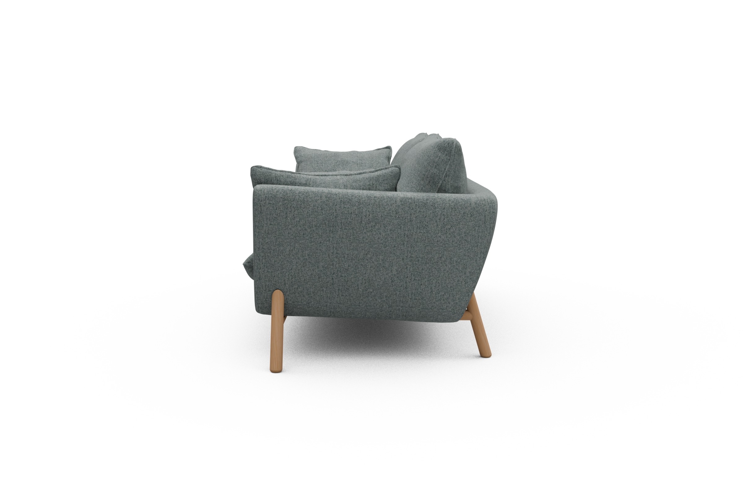 Sofa Emil 2-Sitzer Beinfarbe Eiche Natur Casone-Light-Mixed-Green