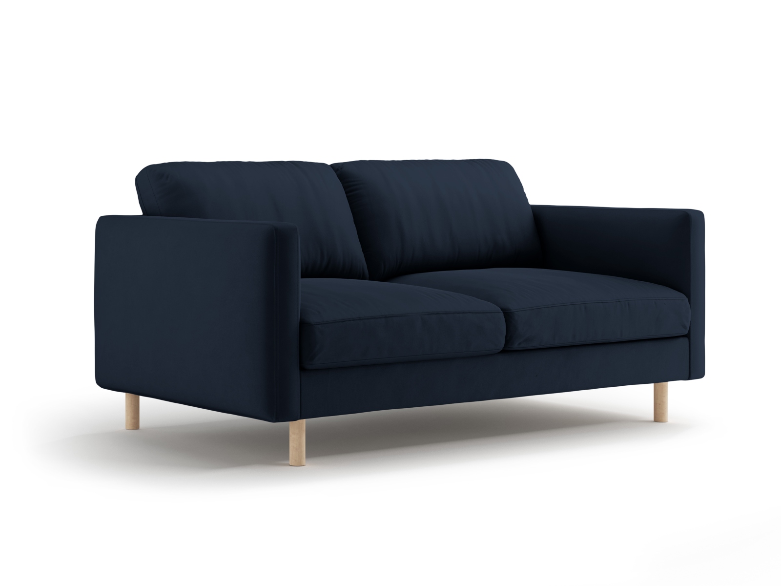 Micadoni Sofa Eden 2-Sitzer Samt Dunkelblau