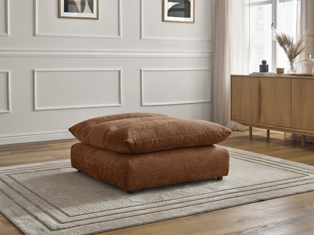 Bobochic Neil Pouf Strukturstoff Orange