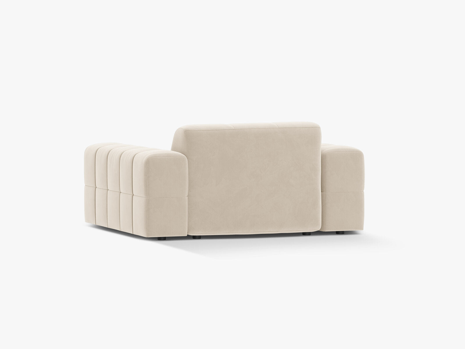 Micadoni Sessel Jennifer 1-Sitzer Samt Bluvel Helles Beige