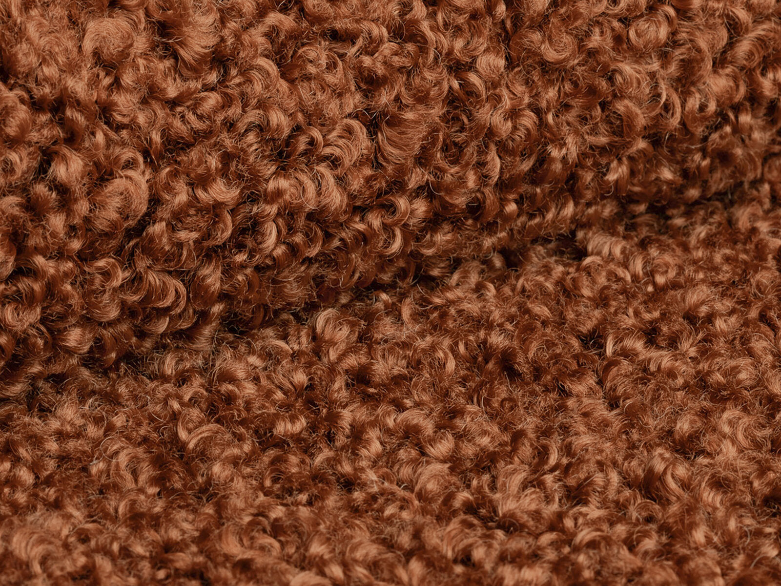Micadoni Pouf Dia 90cm Boucle Rolf Ziegel