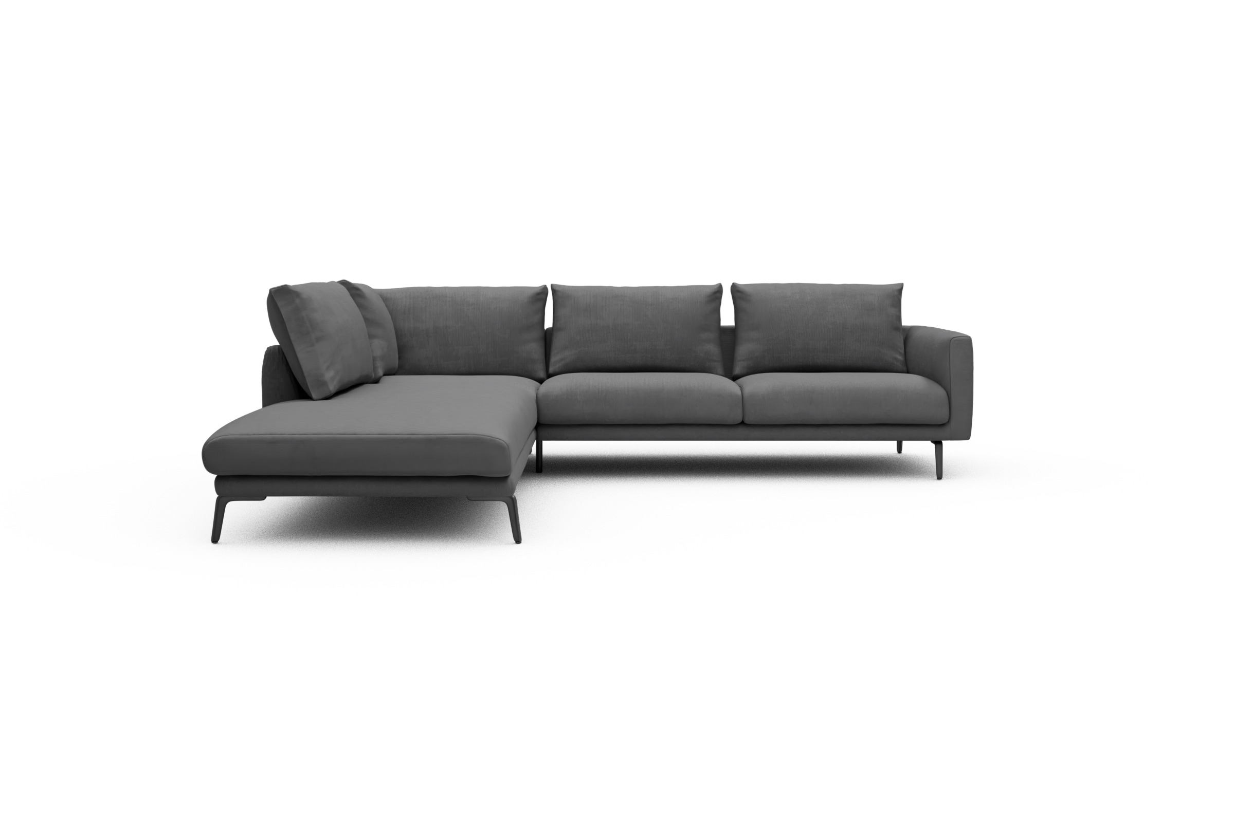 Skandi Home Ecksofa Karl Relax-Ecke links mit 2,5-Sitzer Cordufine-Grey moebelfaktor