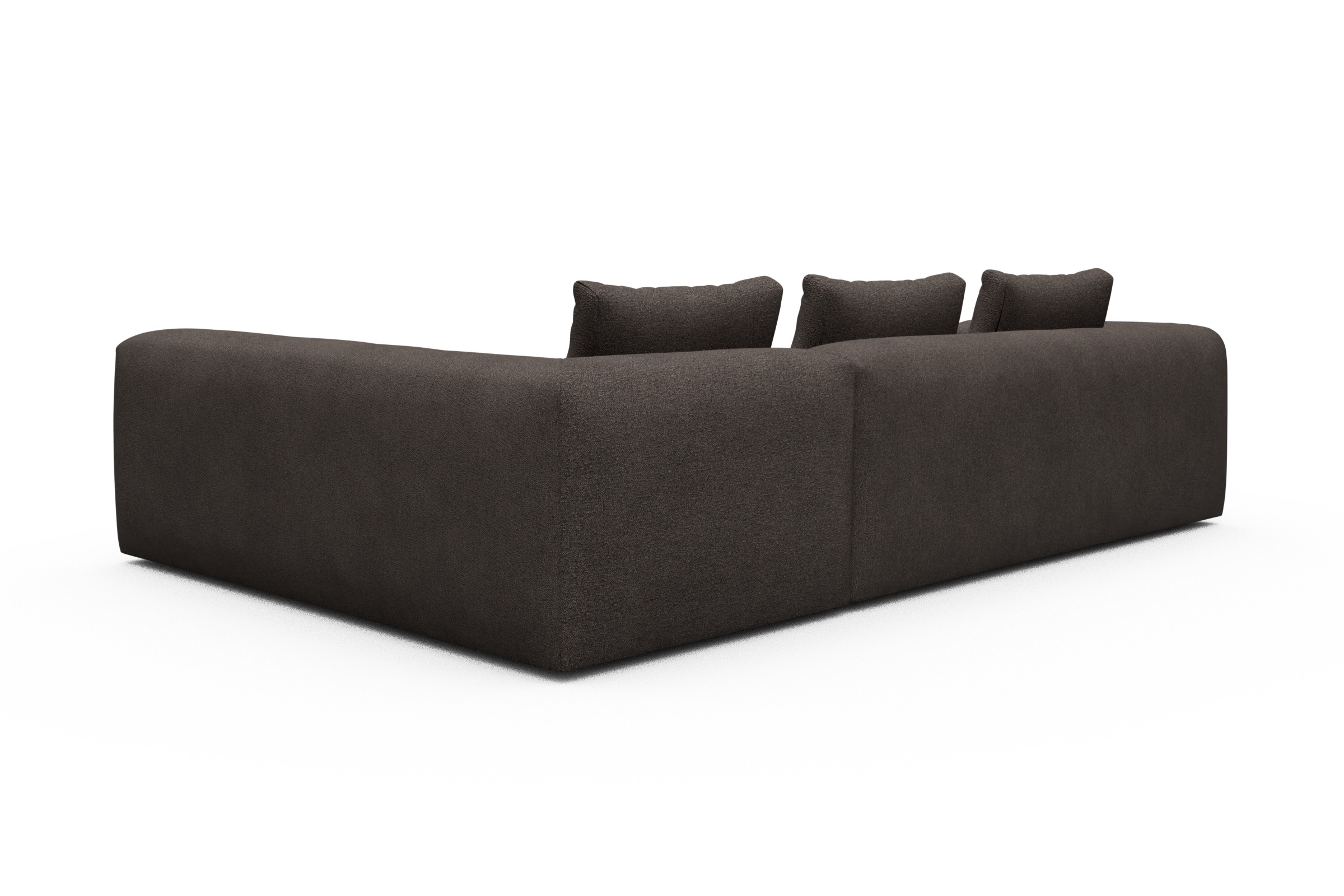 Ecksofa Fred 2x 2,5-Sitzer rechts offen Boucle-Taupe