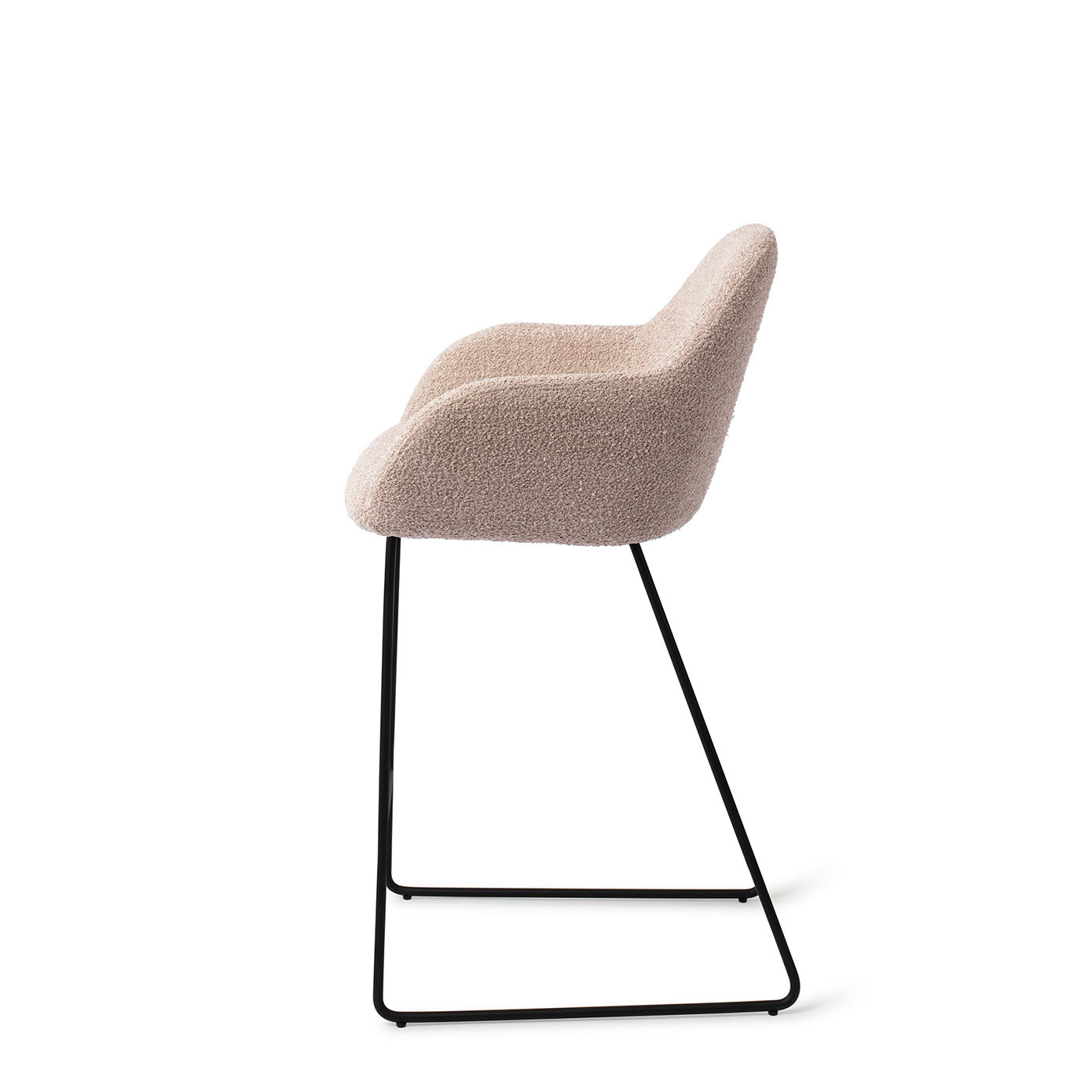 Jesper Home Barhocker Kushi Stone Haze Slide Schwarz Tresenhöhe 65 cm