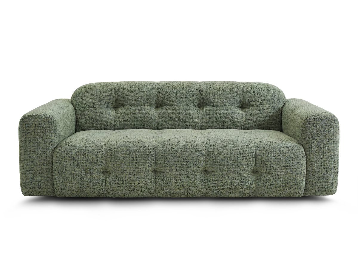 Bobochic Laura Sofa 3-Sitzer Melange-Stoff Hellgrün