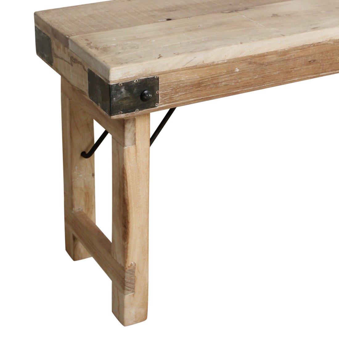 Raw Materials Limewash Klappbare Esszimmerbank 160cm