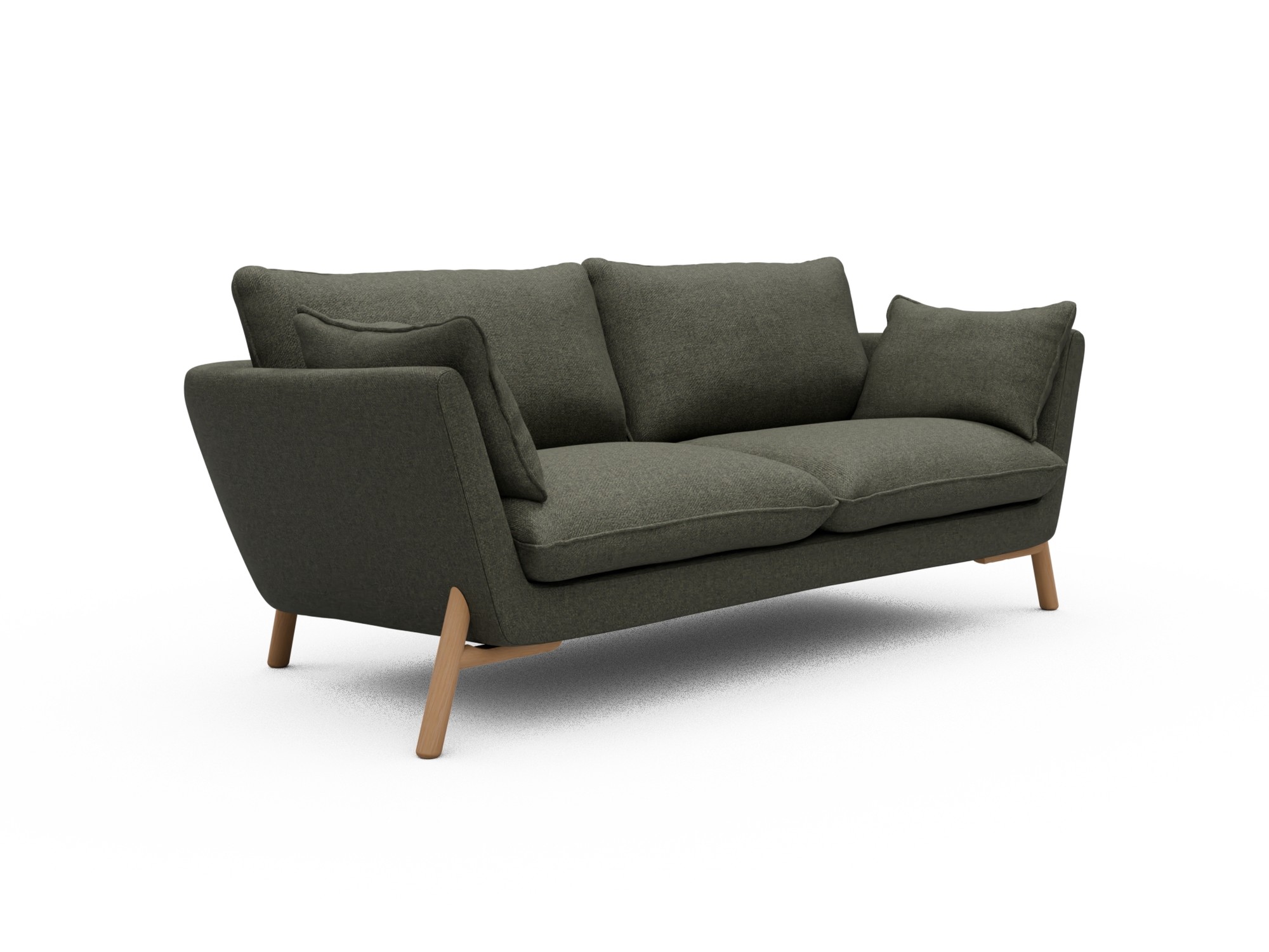 Skandi Home Sofa Emil 2-Sitzer Beinfarbe Eiche Natur Sama-Winter-Moss moebelfaktor