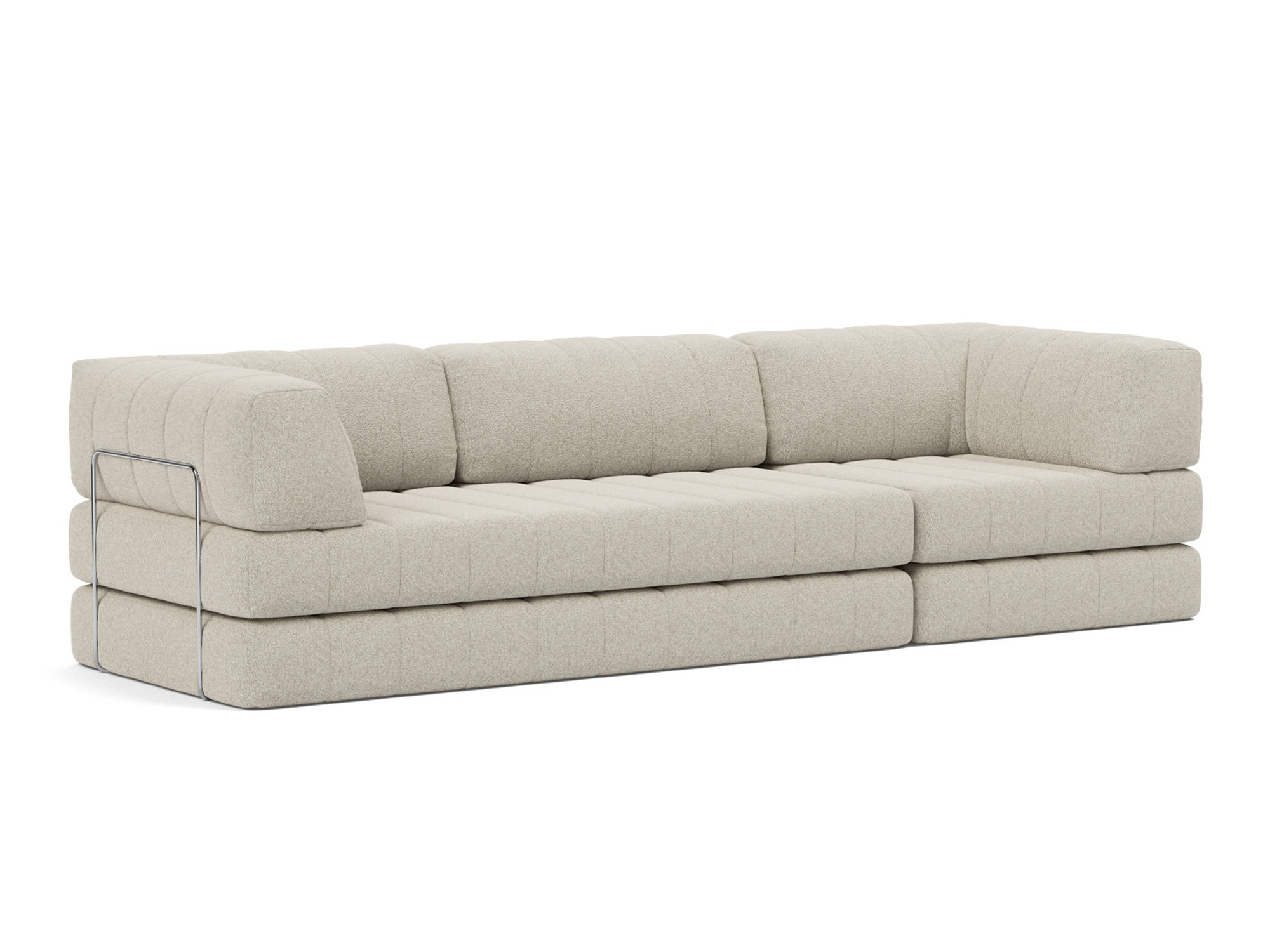 Schlafsofa CozyPad Grand mit Armlehnen Boucle Skandi 539-Beige