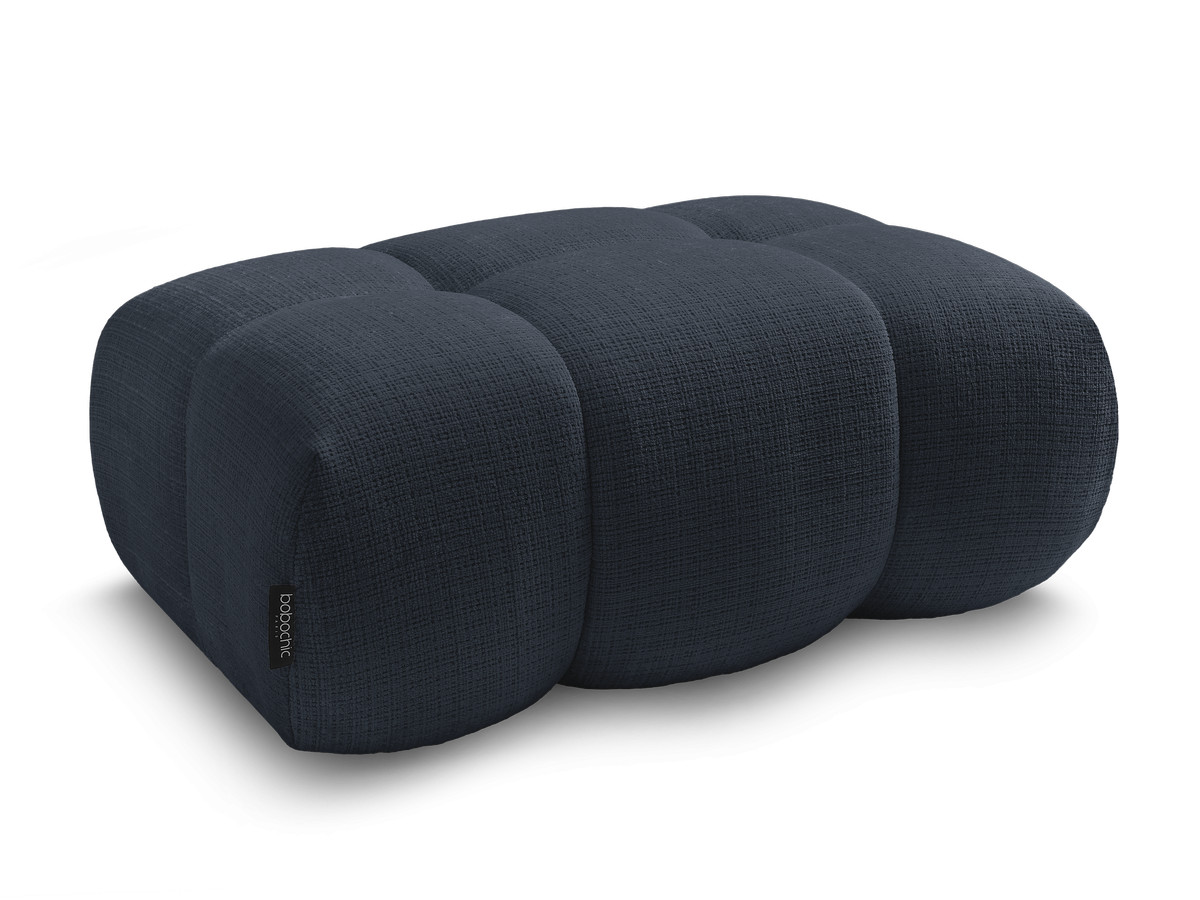 Bobochic Ivane Pouf Strukturstoff Dunkelblau