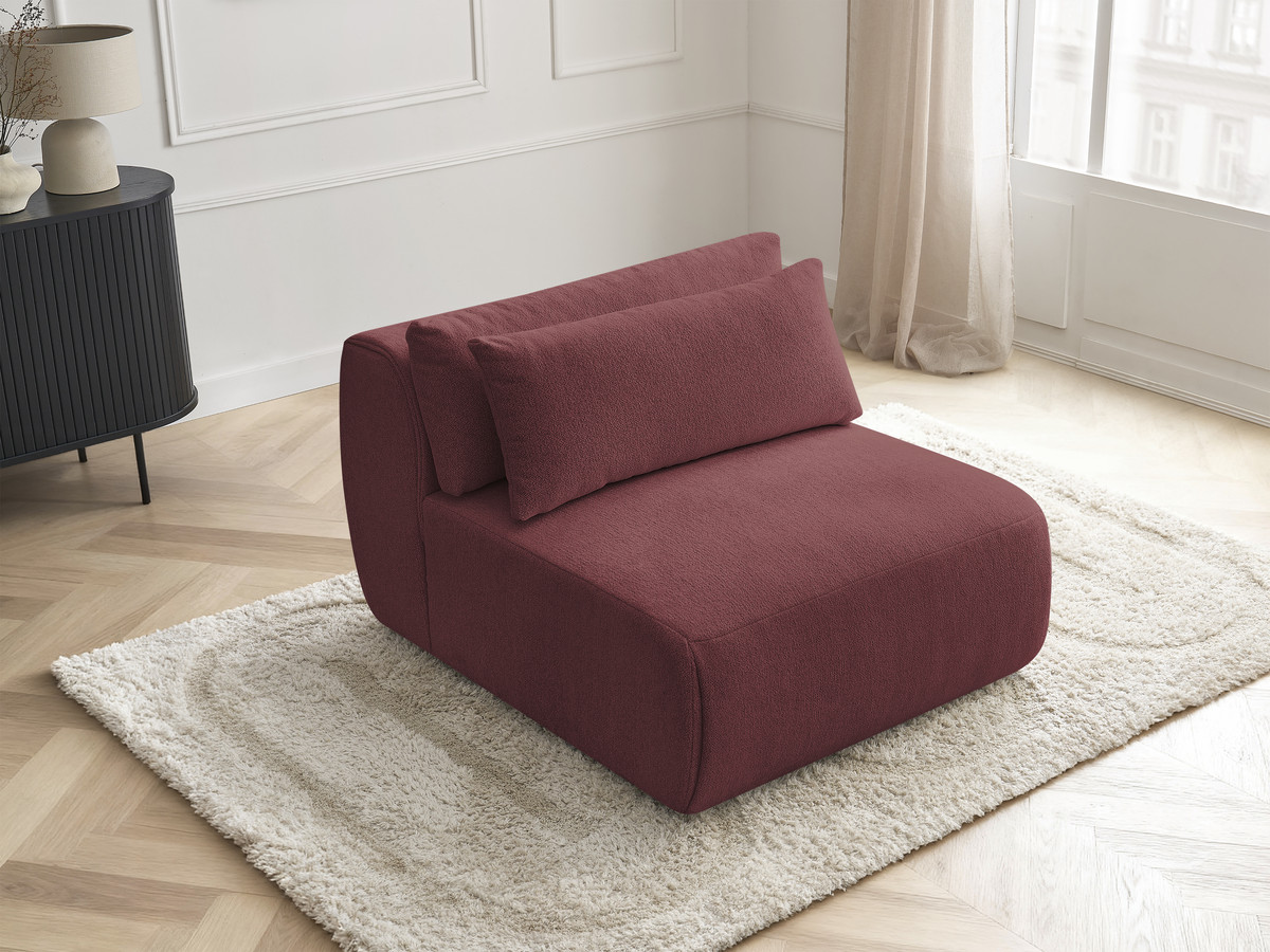 Bobochic Jana Sofamodul 1-Sitzer Melange-Stoff Rot