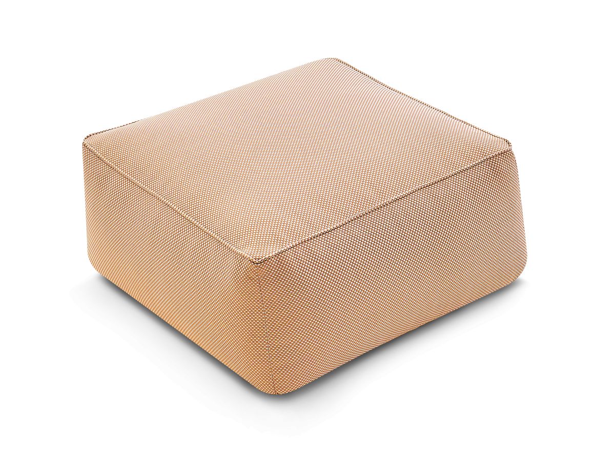 Bobochic Riviera Pouf 80 × 80 cm Melange-Stoff Orange