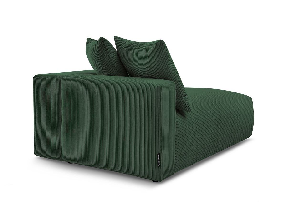 Bobochic Voltaire Méridienne-Modul Cordsamt Grün Ecke rechts