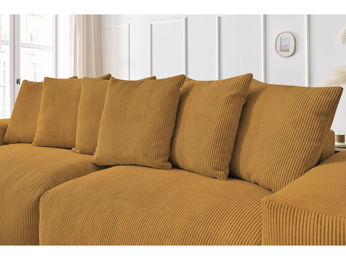 Bobochic Voltaire Sofa 4-Sitzer 320 × 124 cm Cordsamt Gelb