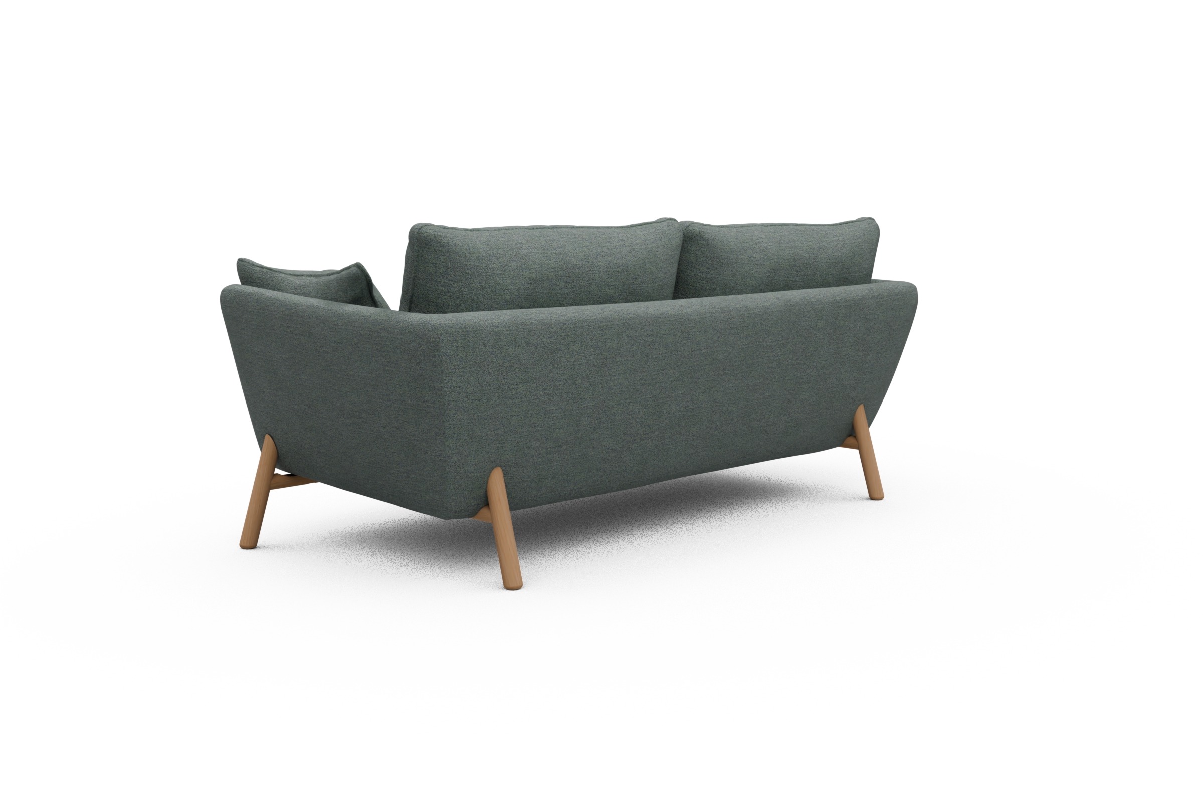 Sofa Emil 2-Sitzer Beinfarbe Eiche Natur Carreno-Ice-Blue
