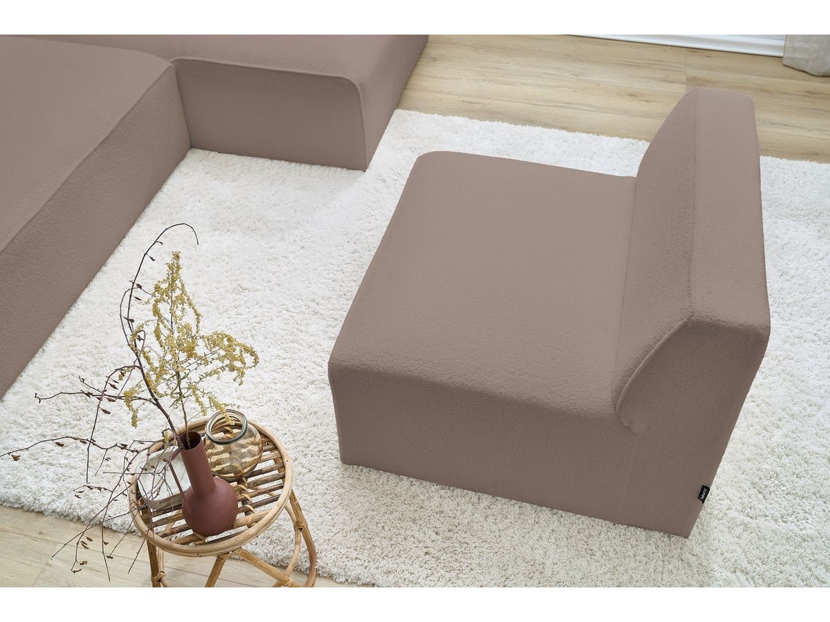 Bobochic Megeve Sofamodul 1-Sitzer Bouclé-Stoff Braun
