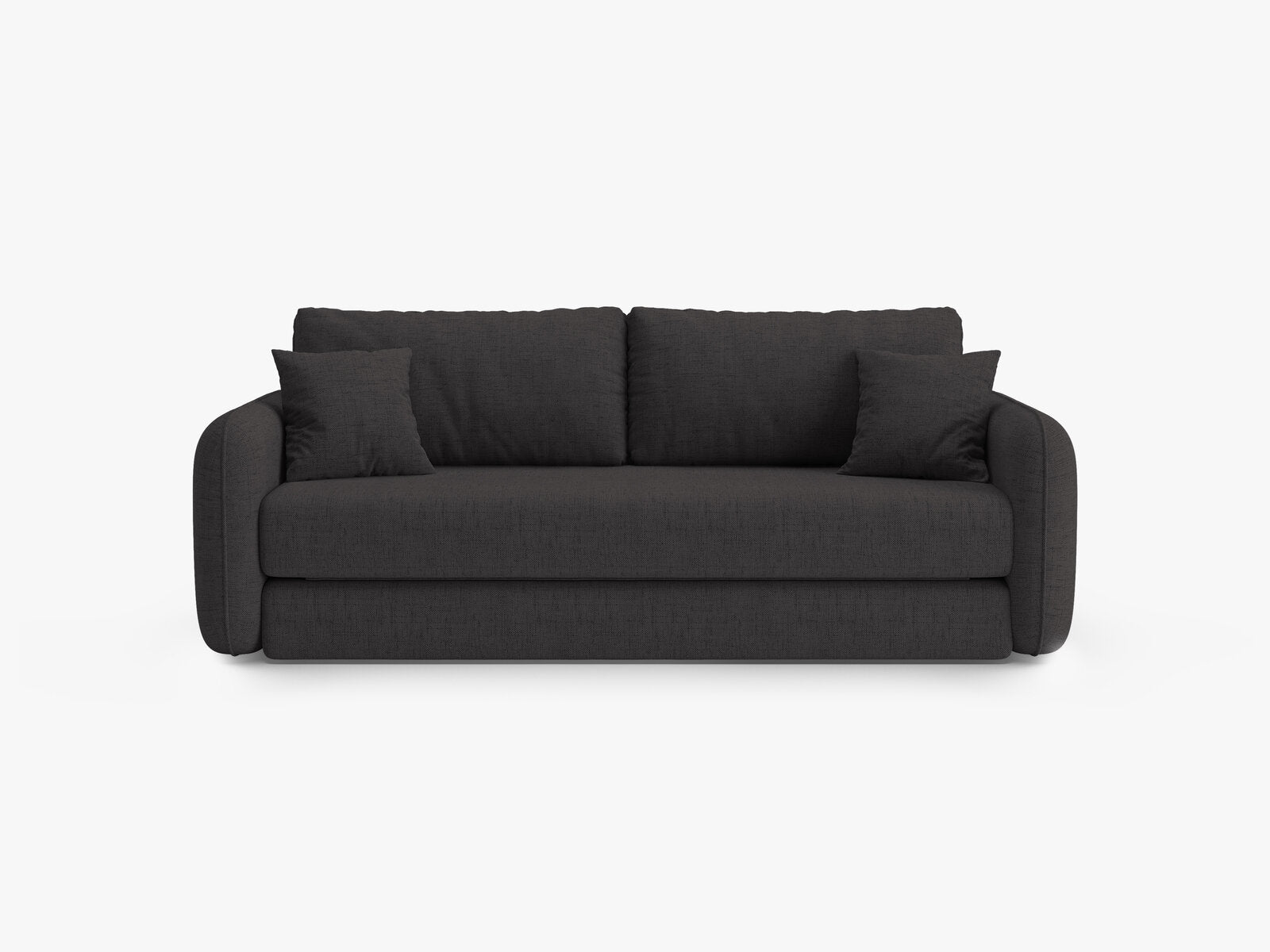 Micadoni Sofa mit Schlaffunktion Dormi 3-Sitzer Strukturierter Stoff Moly Anthrazit
