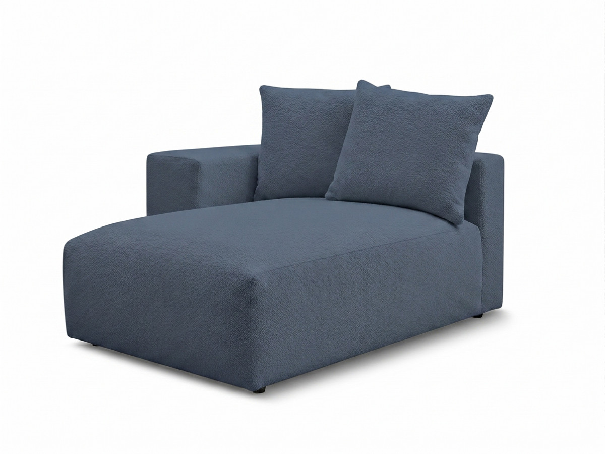 Bobochic Voltaire Méridienne-Modul Melange-Stoff Dunkelblau Ecke links
