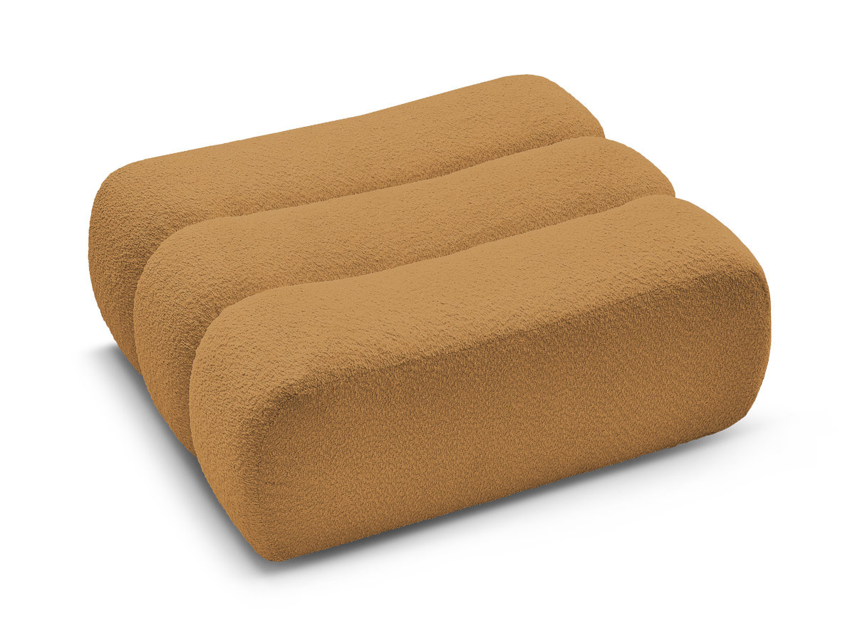 Bobochic Azra Pouf Bouclé-Stoff Gelb