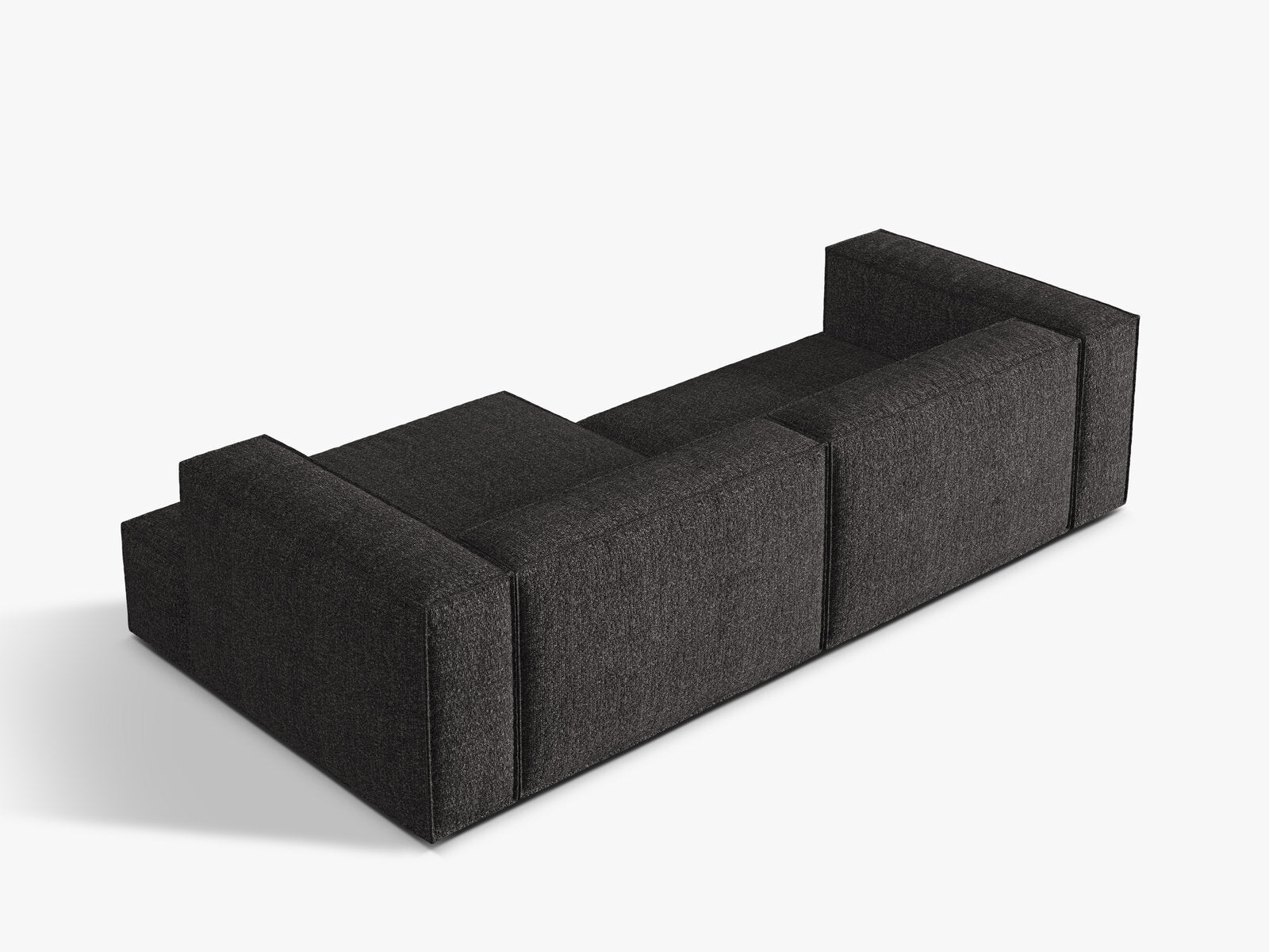 Micadoni Ecksofa Nuria 4-Sitzer Rechts Boucle Anthrazit