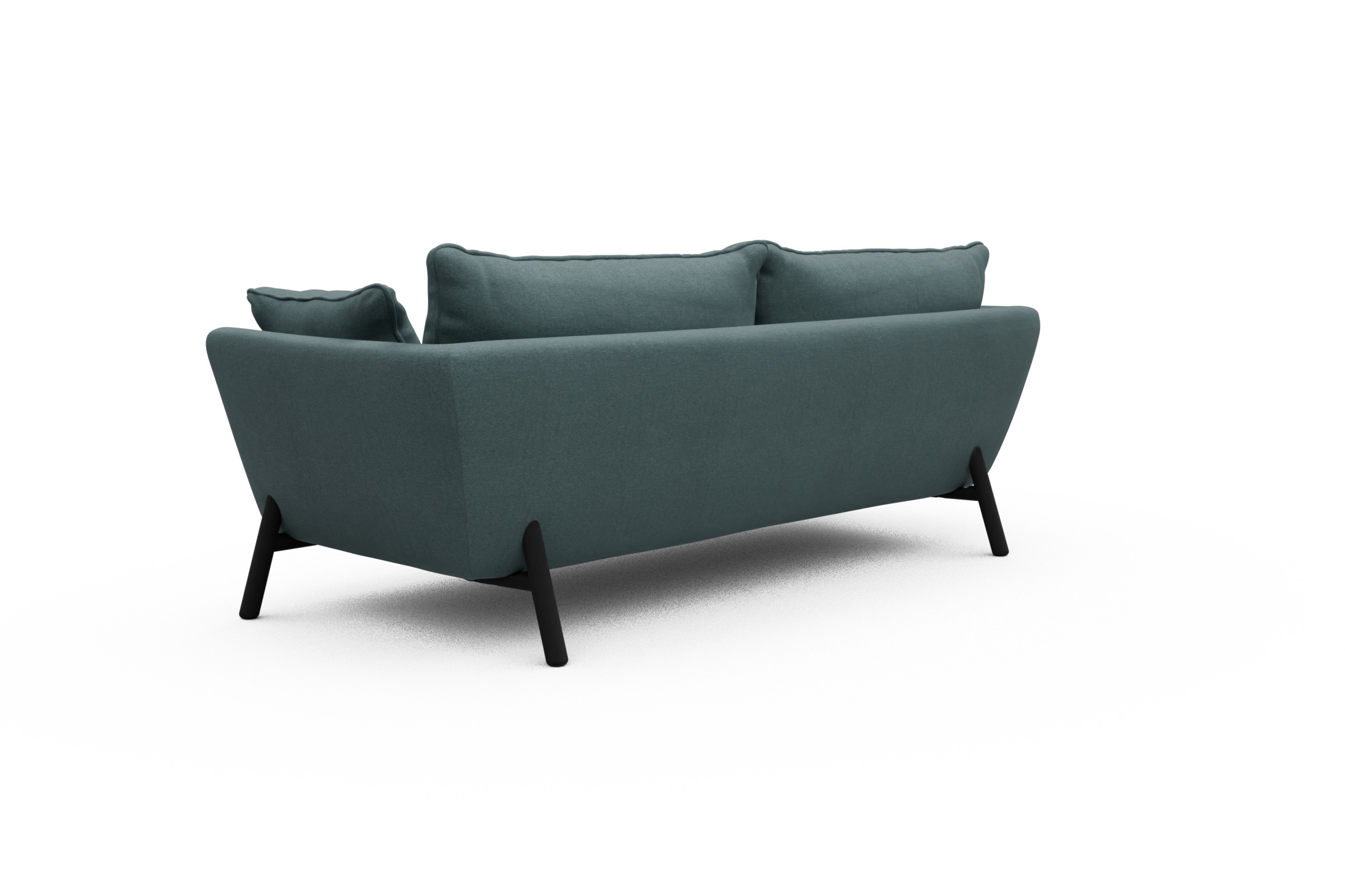 Sofa Emil PREMIUM 3-Sitzer Beinfarbe Eiche Schwarz Satya-Niagara