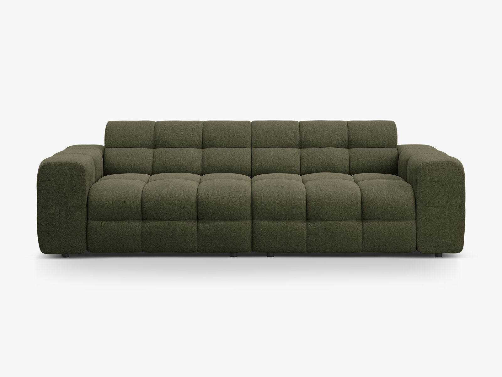 Micadoni Sofa Kendal 4-Sitzer Strukturierter Stoff Amazonas Grün