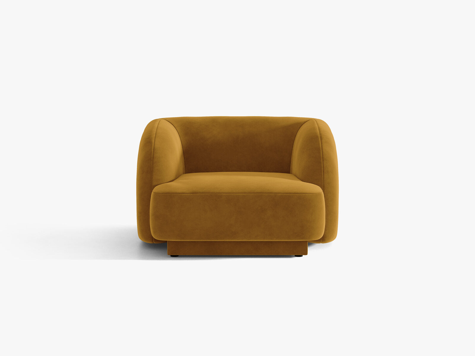 Micadoni Sessel Miley 1-Sitzer Samt Bluvel Gelb