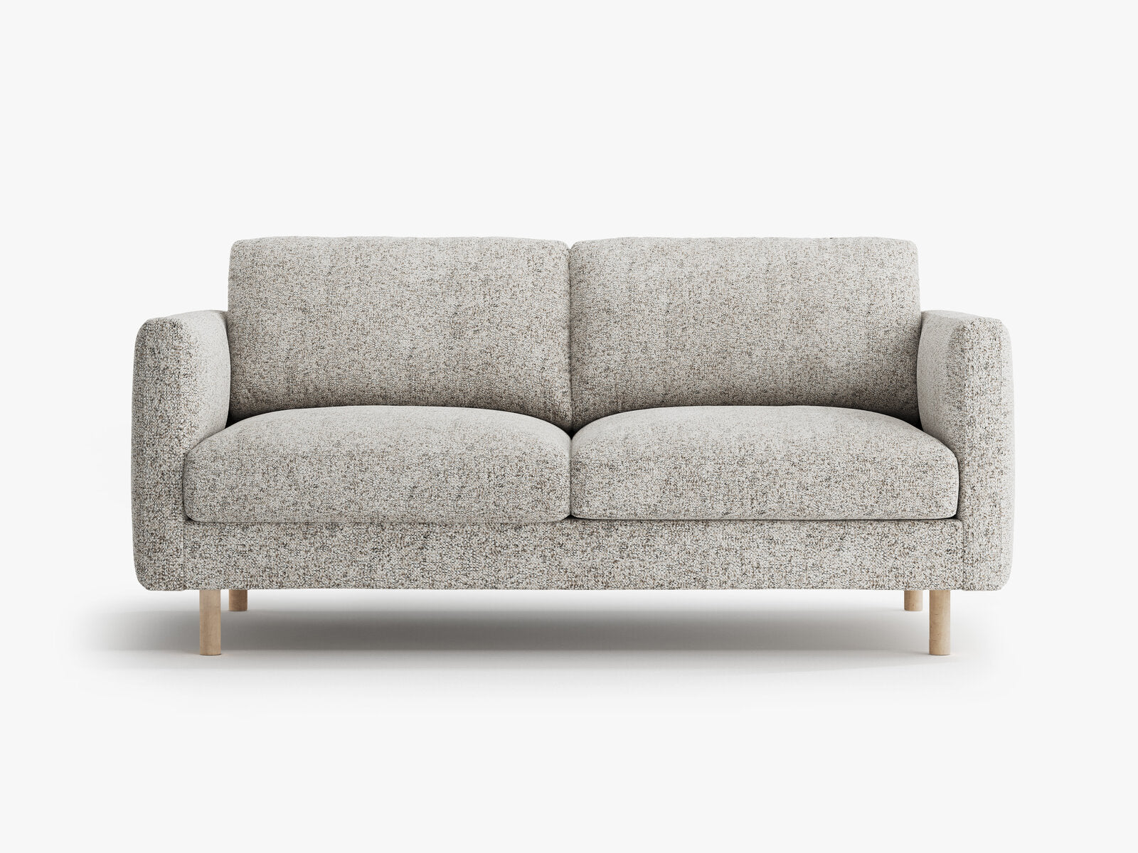 Micadoni Sofa Eden 2-Sitzer Strukturierter Stoff Beige Melange