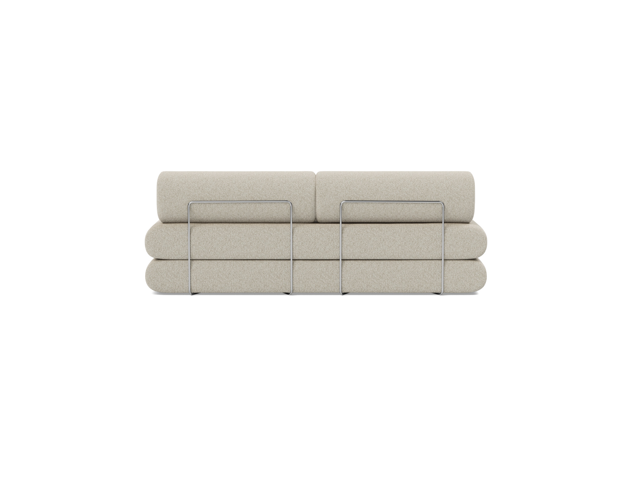Tagesbett Circlus mit Rückenrollen Boucle Skandi 539-Beige