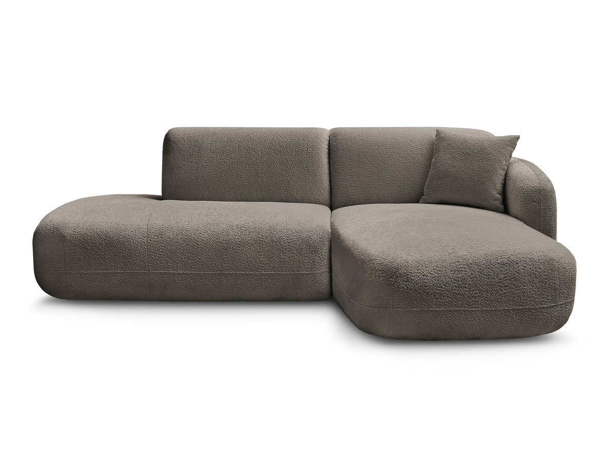 Bobochic Anda Ecksofa 241 × 163 cm Chenille Taupe Ecke rechts