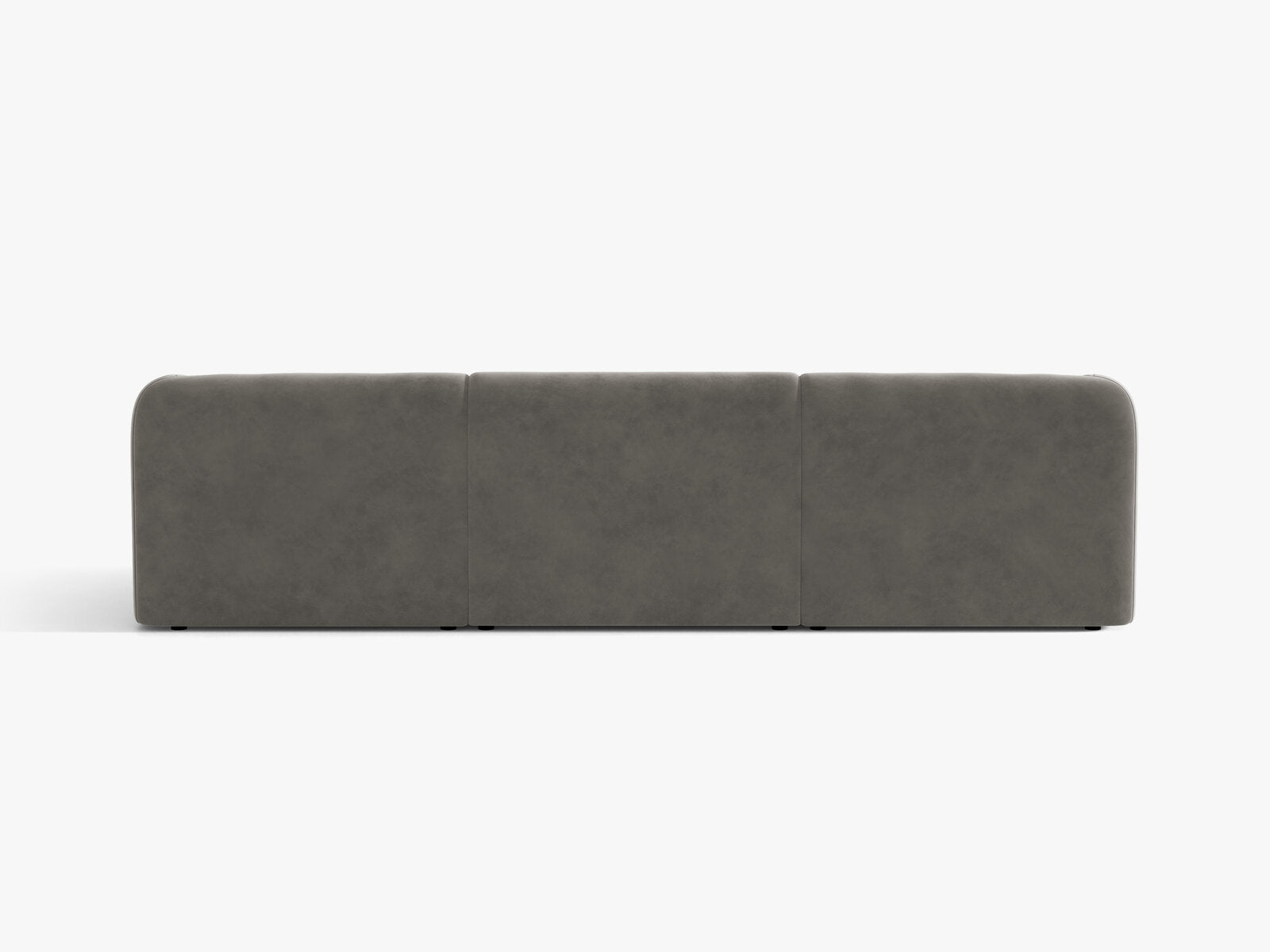 Micadoni Sofa Miley 3-Sitzer Samt Bluvel Hellgrau