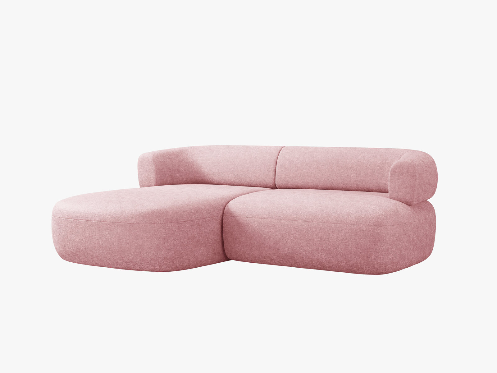 Micadoni 5-Sitzer Ecksofa Jenny Kleine Version Links Chenille Perfect Harmony Rosa