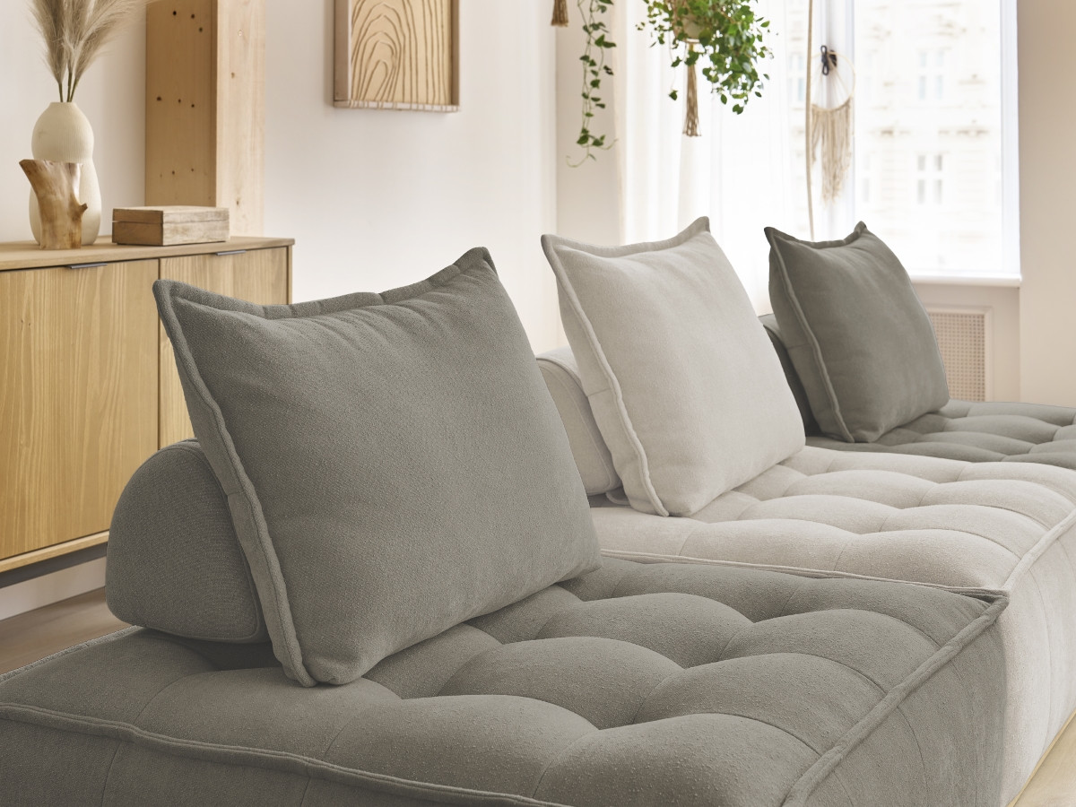 Bobochic Elisa Wohnlandschaft Strukturstoff Mehrfarbig