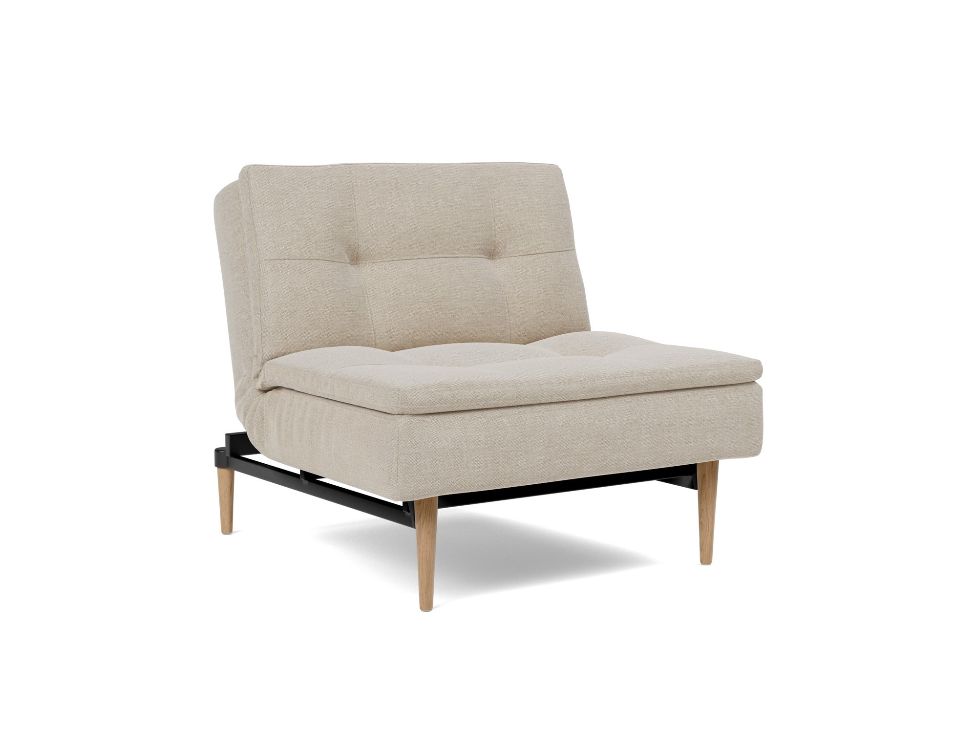 Sessel Dublexo Flachgewebe Phobos 586-Latte Beine Styletto Eiche hell