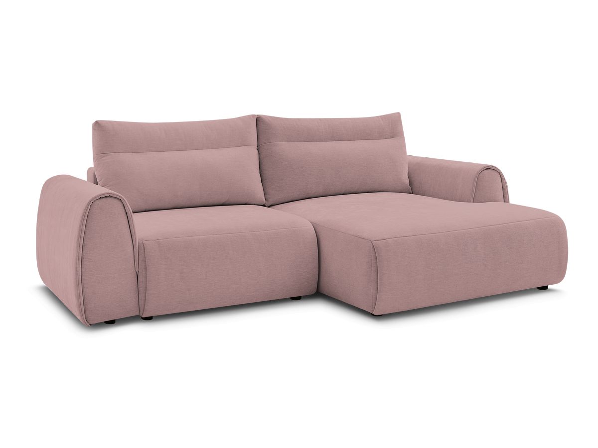 Bobochic Aden Ecksofa 246 × 152 cm Stoff Rosa Ecke rechts