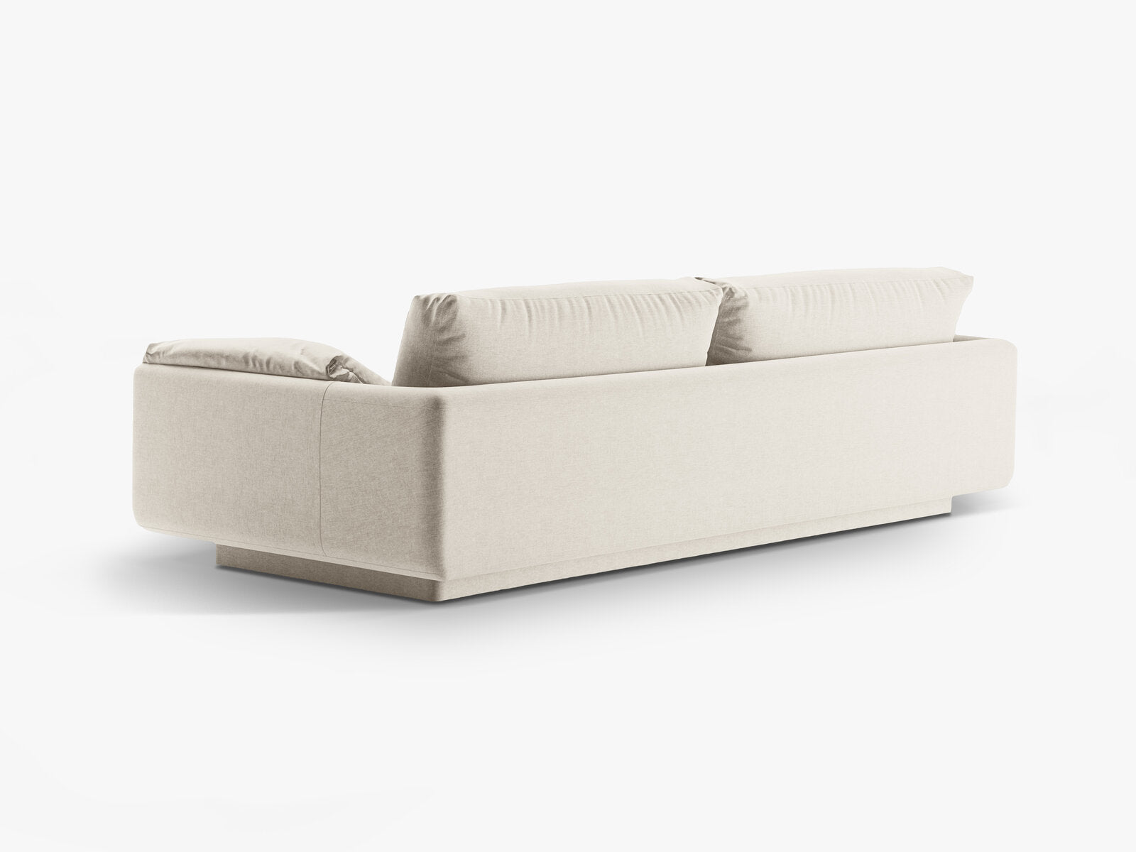 Micadoni Sofa Torino 3-Sitzer Strukturierter Stoff Elfenbein