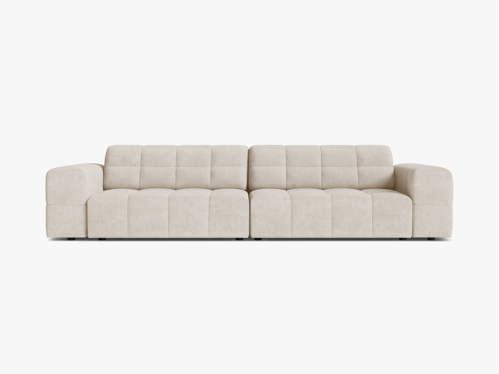 Micadoni Sofa Jennifer 4-Sitzer Chenille Eden Helles Beige