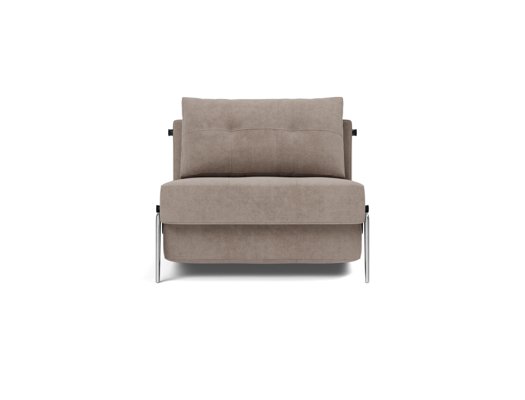 Schlafsessel Cubed 90 Kord Cordufine 318-Beige Beine Aluminium