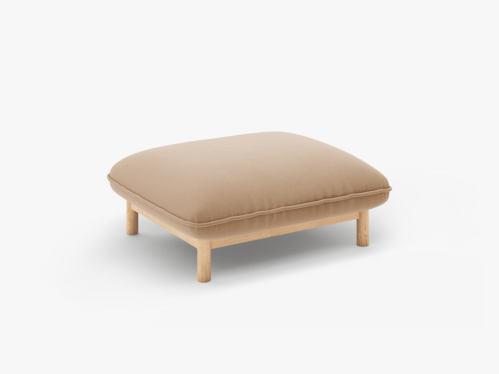 Micadoni Ada Pouf klein Samt Casino Mandelbeige