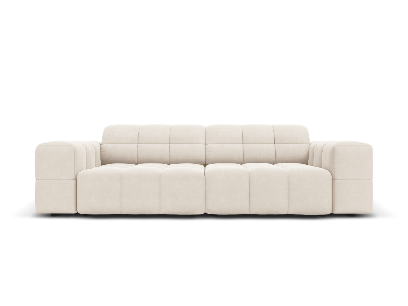 Cosmopolitan Design Sofa Chicago 3-Sitzer Samt Bluvel Helles Beige