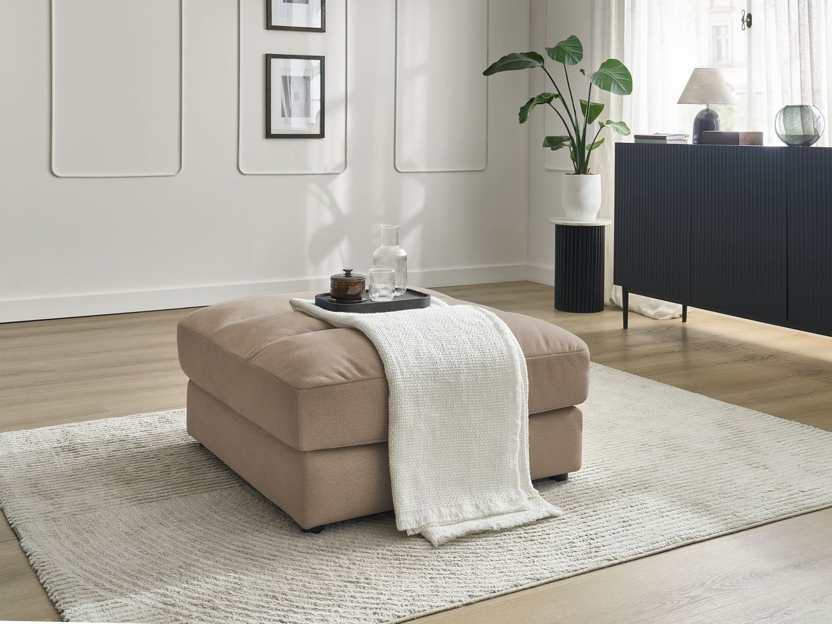 Bobochic Sierra Pouf Samt Taupe