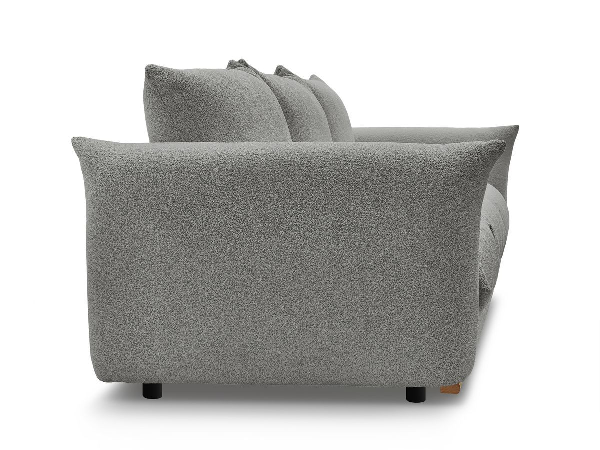 Bobochic Ernest Sofa 3-Sitzer 266 × 106 cm Bouclé-Stoff Dunkelgrau