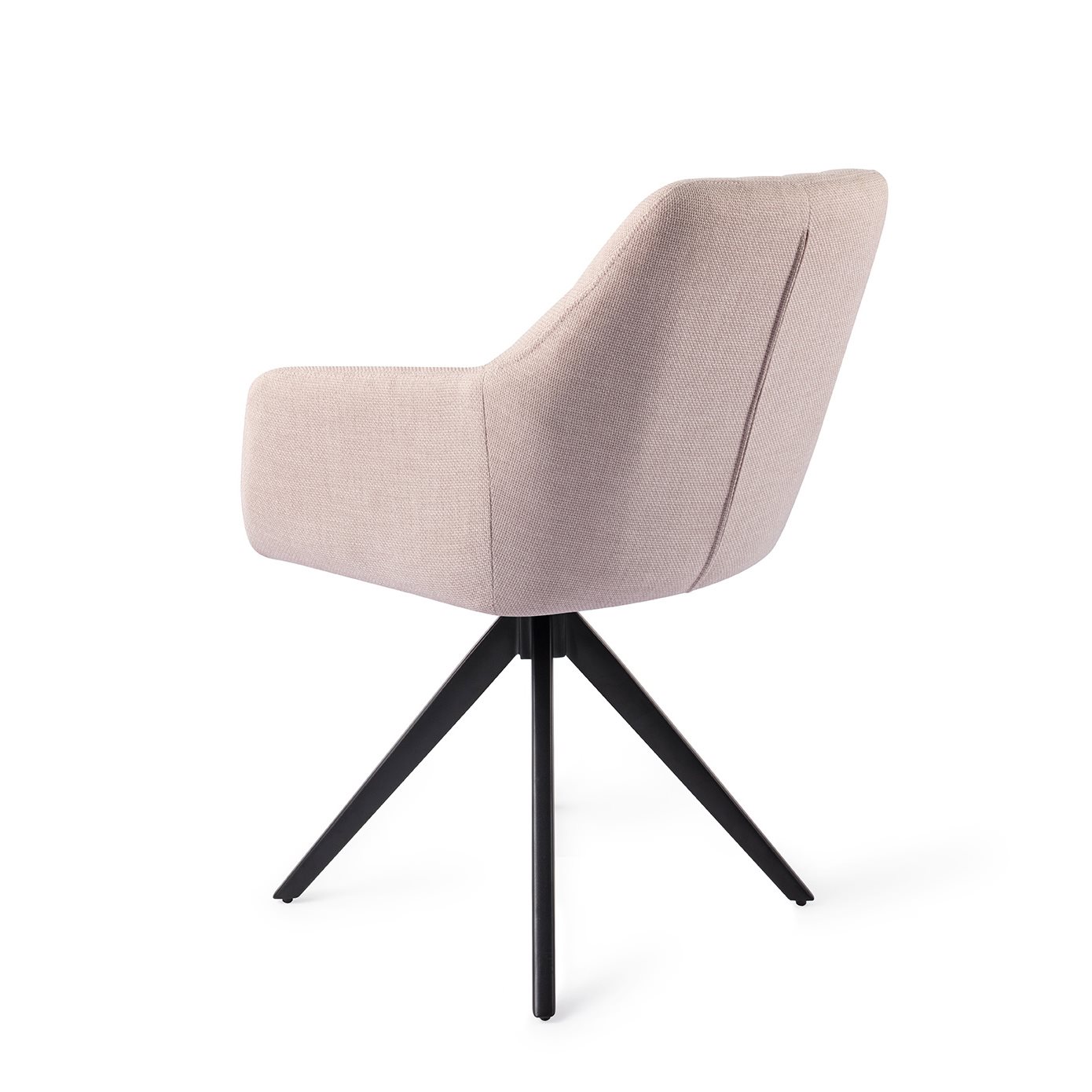 Jesper Home Esszimmerstuhl Noto Petal-Pink Turn Schwarz