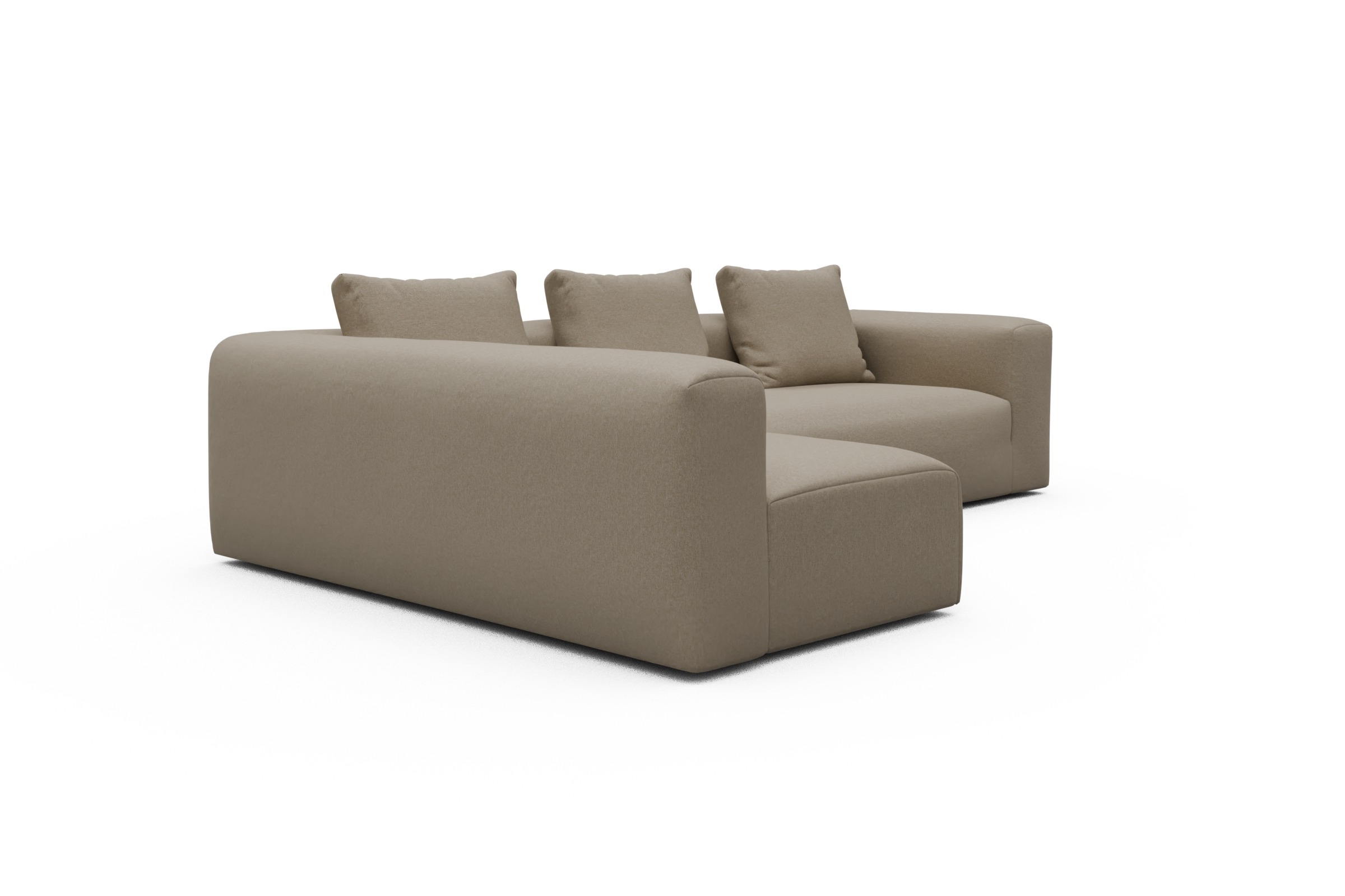 Ecksofa Fred 2x 2,5-Sitzer links offen Satya-Natural