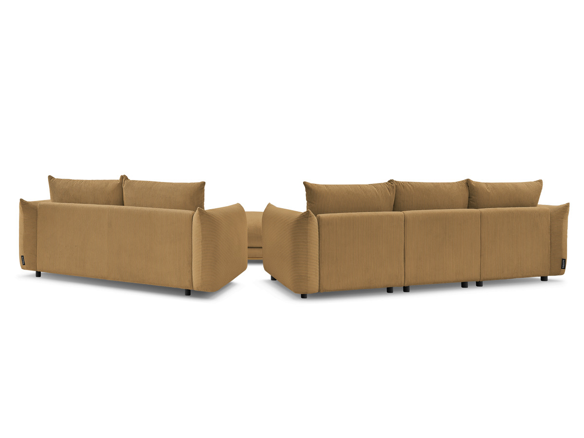 Bobochic Ernest Sofa 5-Sitzer mit Pouf Cordsamt Gelb