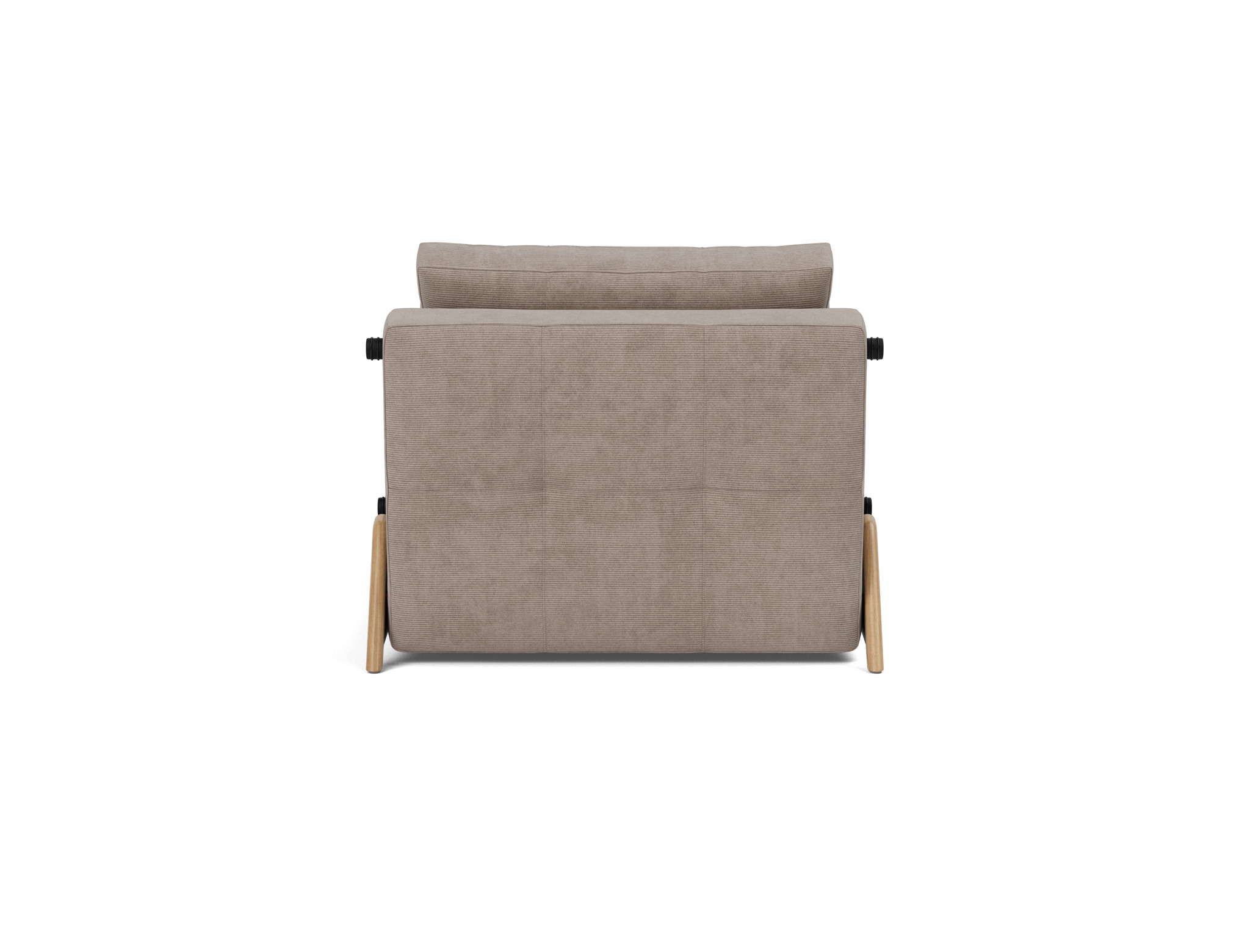 Schlafsessel Cubed 90 Kord Cordufine 318-Beige Beine Eiche