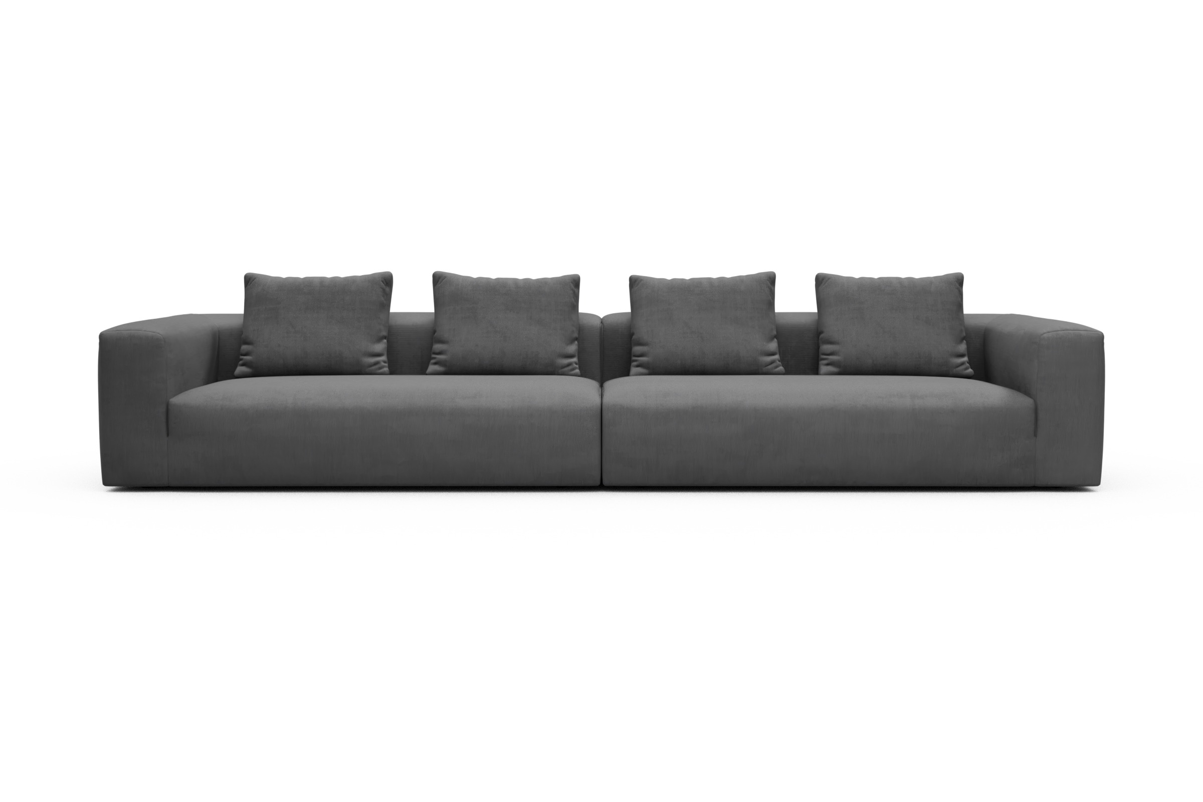 Skandi Home Modulares XXL Sofa Fred 5-Sitzer Cordufine-Grey moebelfaktor