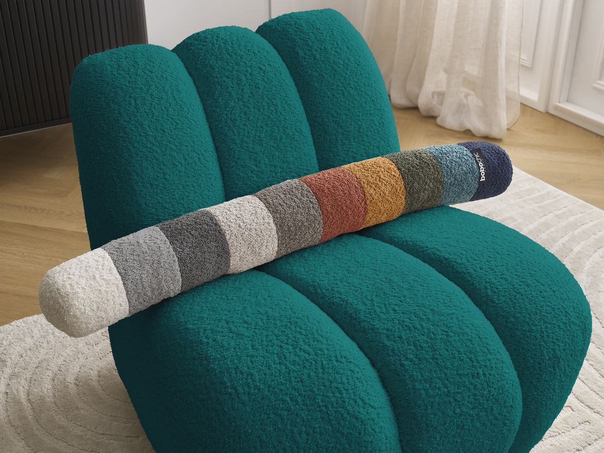 Bobochic Janissaire Sessel 81 × 90 cm Bouclé-Stoff Hellblau