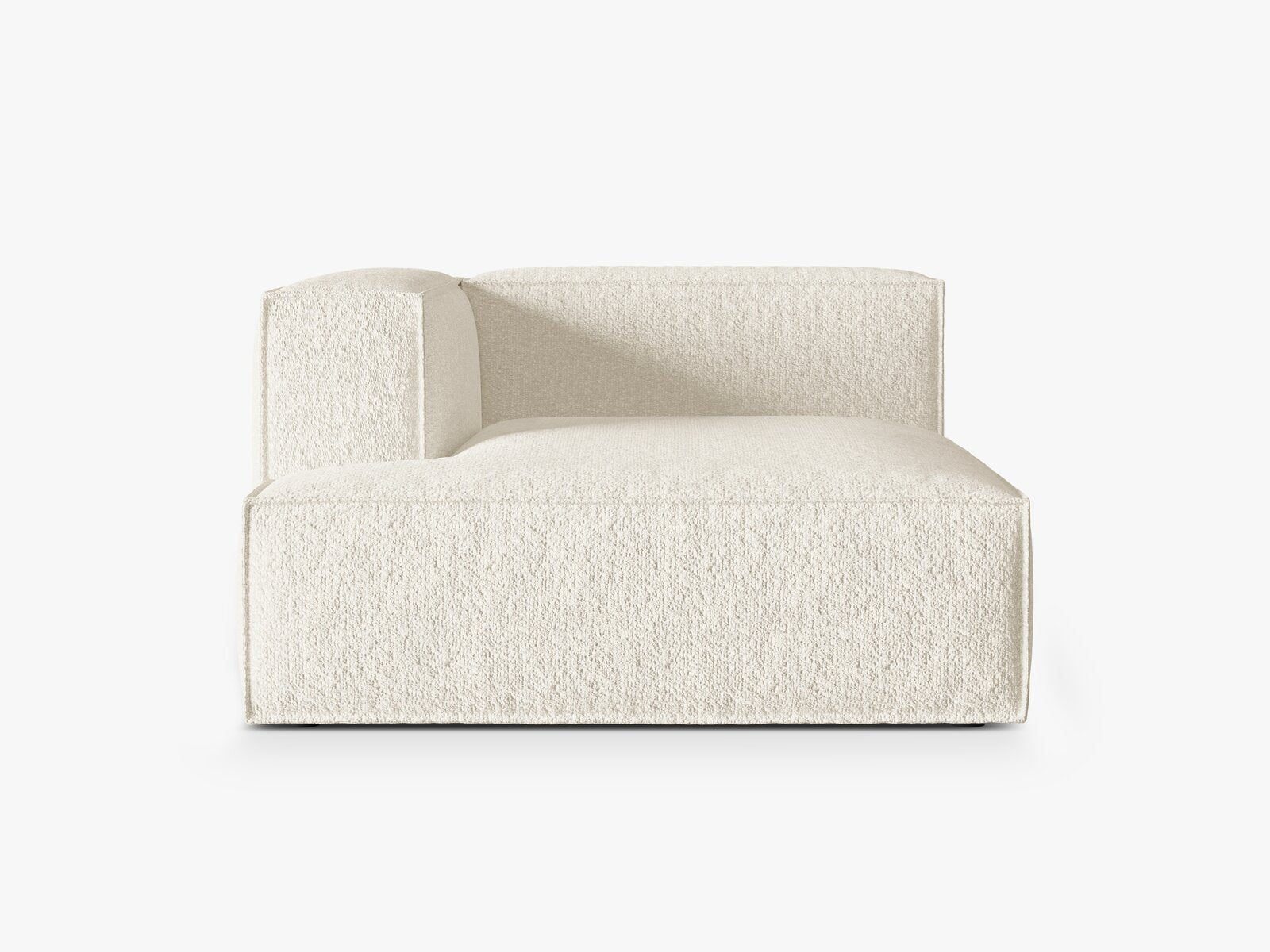 Micadoni Recamiere Nuria 1-Sitzer Links Boucle Elfenbein