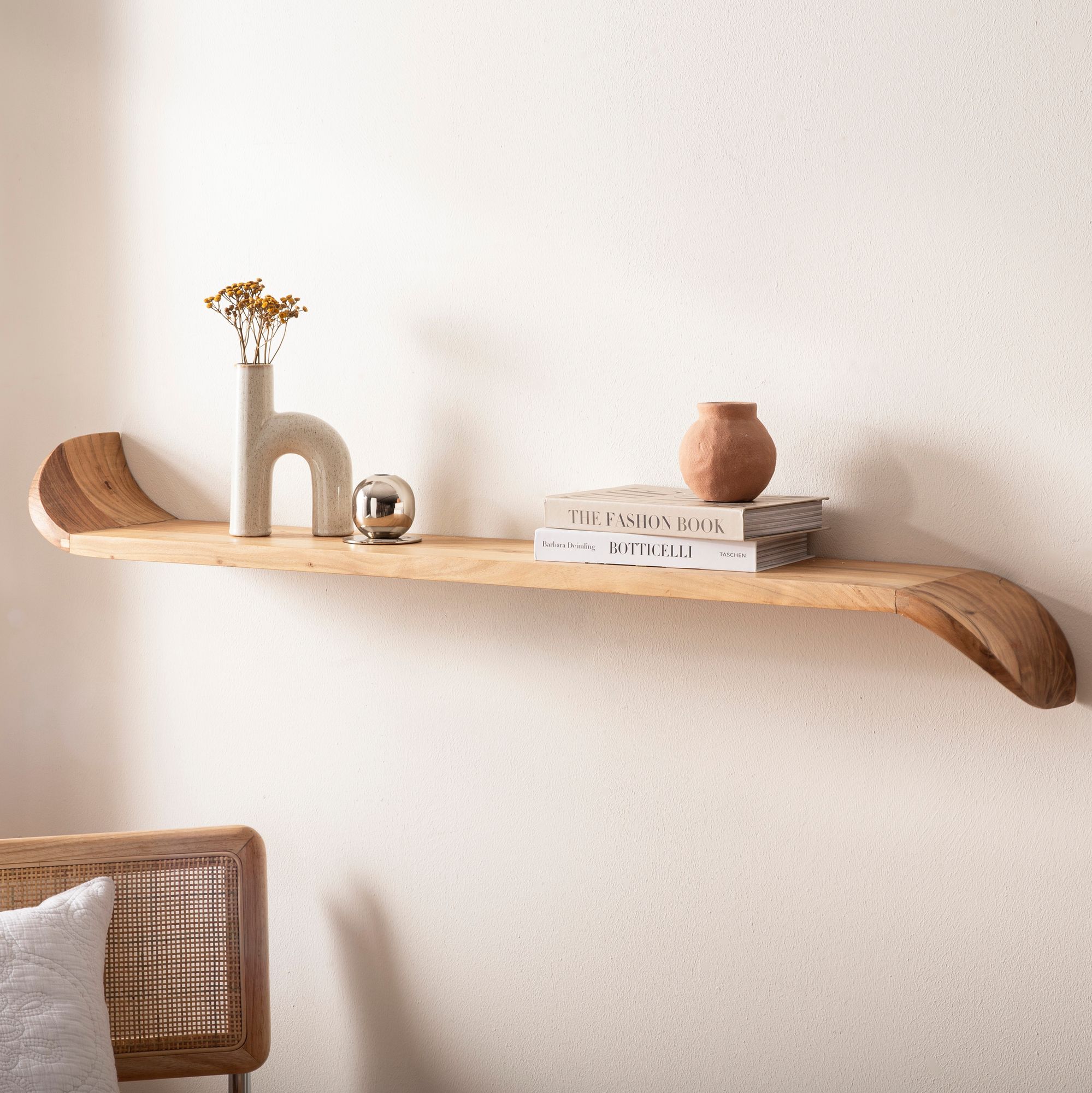 Wandregal Kollen Mango Massivholz Braun Breite 100 cm